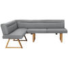 ECKBANK in Holz, Textil Eichefarben, Hellgrau  - Eichefarben/Hellgrau, Konventionell, Holz/Textil (170/230cm) - Moderano