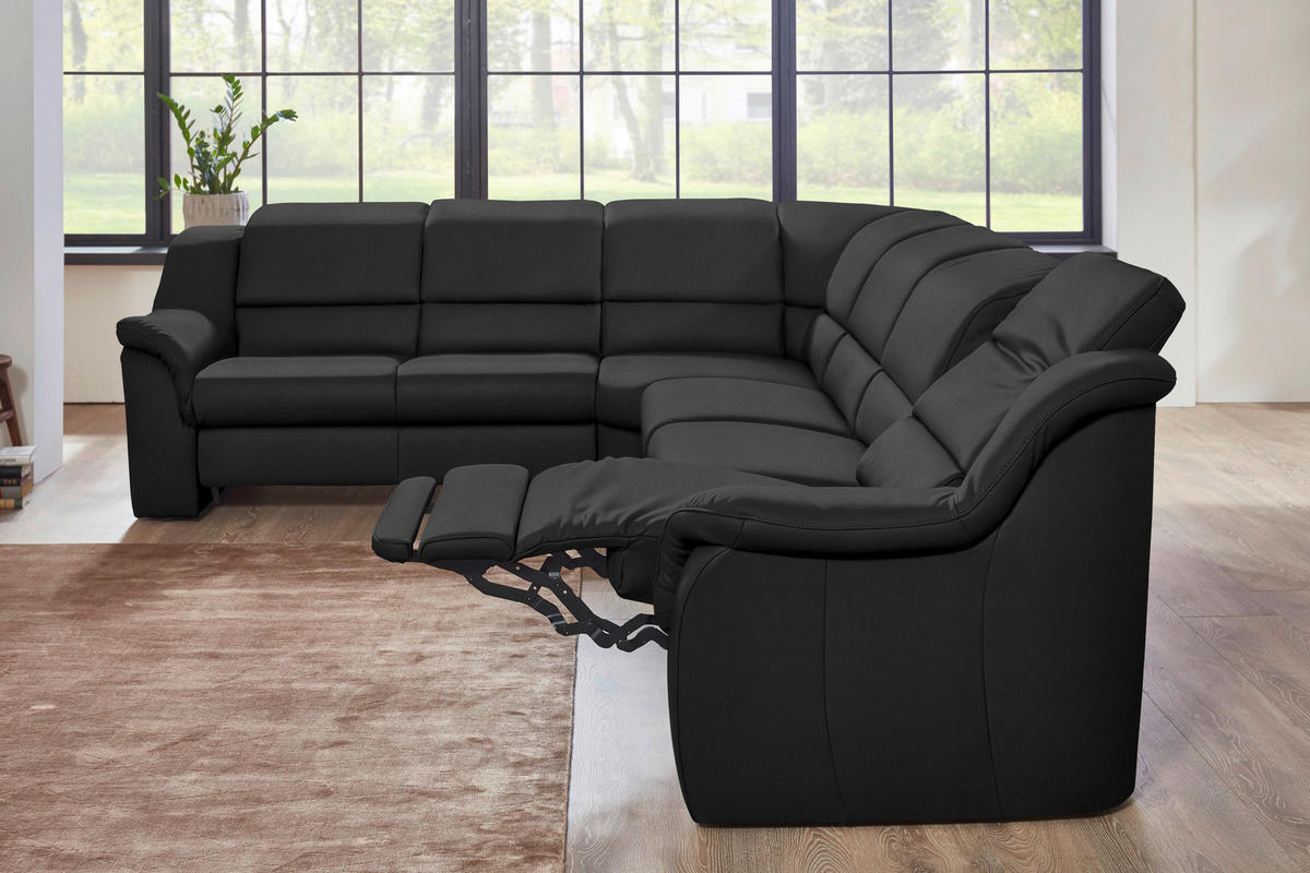 ECKSOFA  in Echtleder Anthrazit  260/324 cm  - Anthrazit/Schwarz, KONVENTIONELL, Leder/Kunststoff (260/324cm) - Cantus