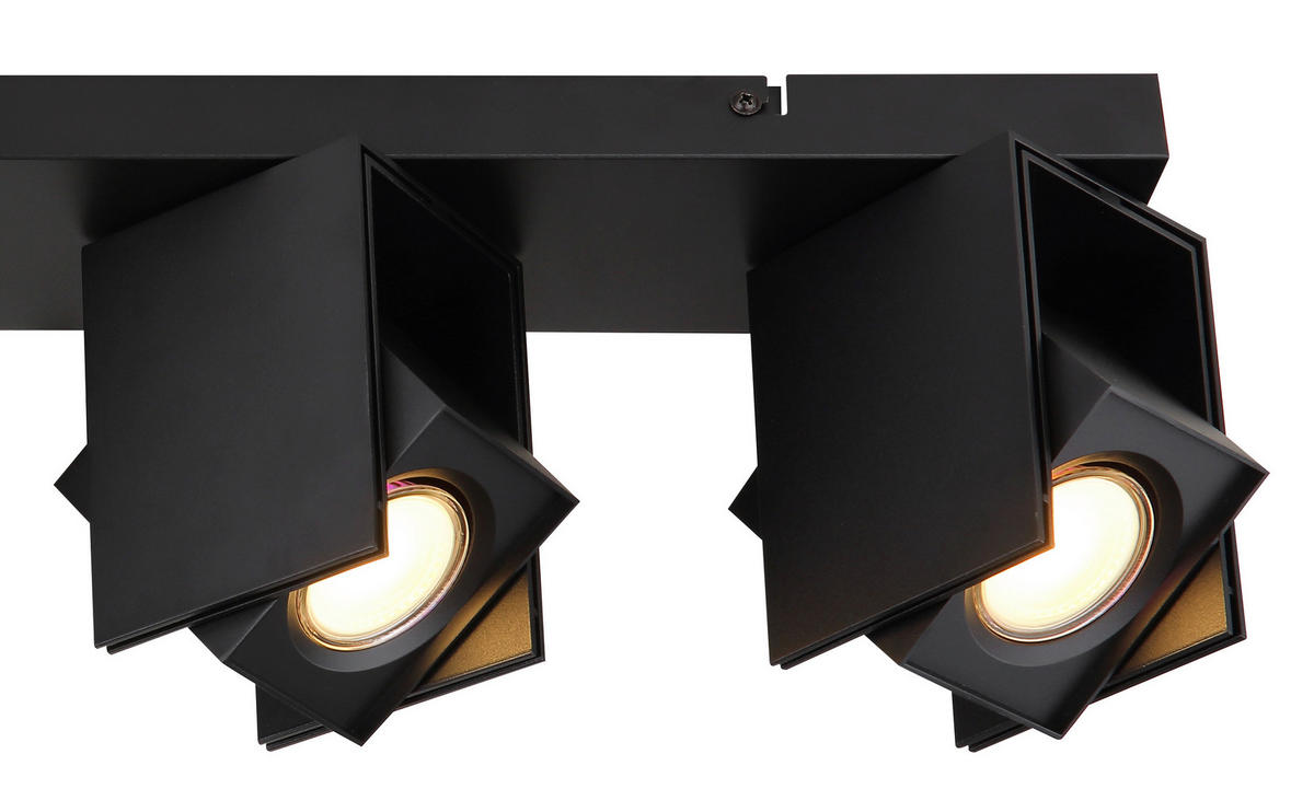 BODOVÉ SVÍTIDLO, 5 W/GU10, 61.2/8.4/15.7 cm - černá, Design, kov (61.2/8.4/15.7cm) - Globo