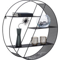 NÁSTĚNNÝ REGÁL, černá - černá, Design (60/60/15cm) - Carryhome