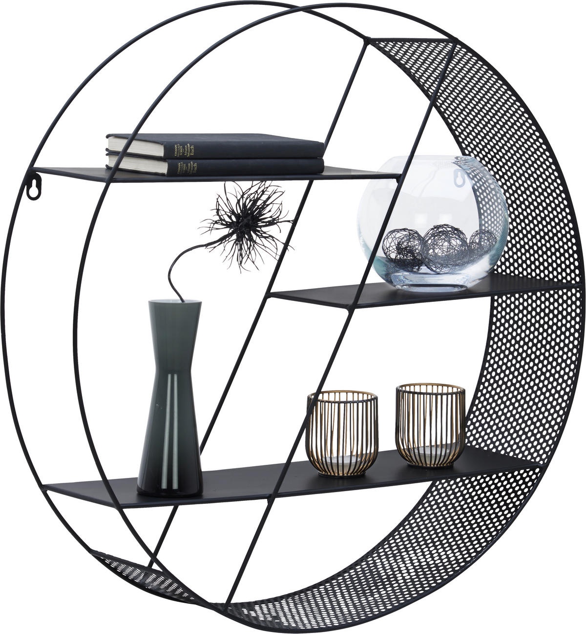 NÁSTĚNNÝ REGÁL, černá - černá, Design (60/60/15cm) - Carryhome