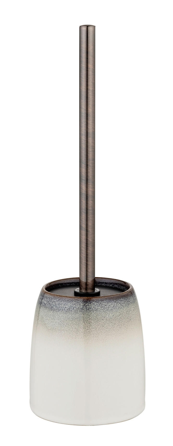 WC-BÜRSTENGARNITUR - Braun/Weiß, KONVENTIONELL, Keramik/Kunststoff (11,5/38,5/11,5cm) - Schöner Wohnen