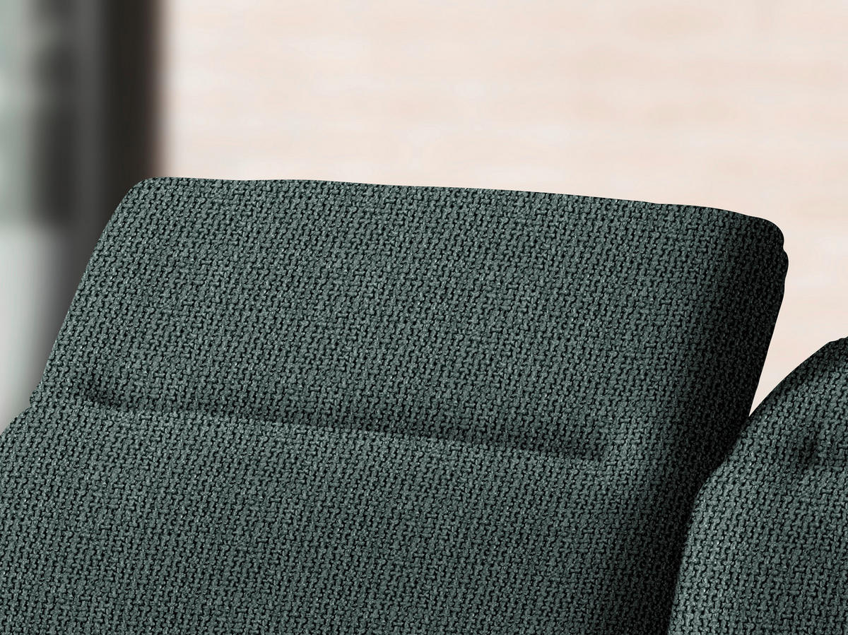 ECKSOFA in Webstoff Grau, Grün  - Schwarz/Grau, Design, Textil/Metall (180/289cm) - Stylife