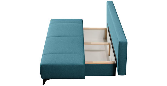 SCHLAFSOFA Flachgewebe Blau - Blau/Hellgrau, MODERN, Textil/Metall (197/88/89cm) - Novel