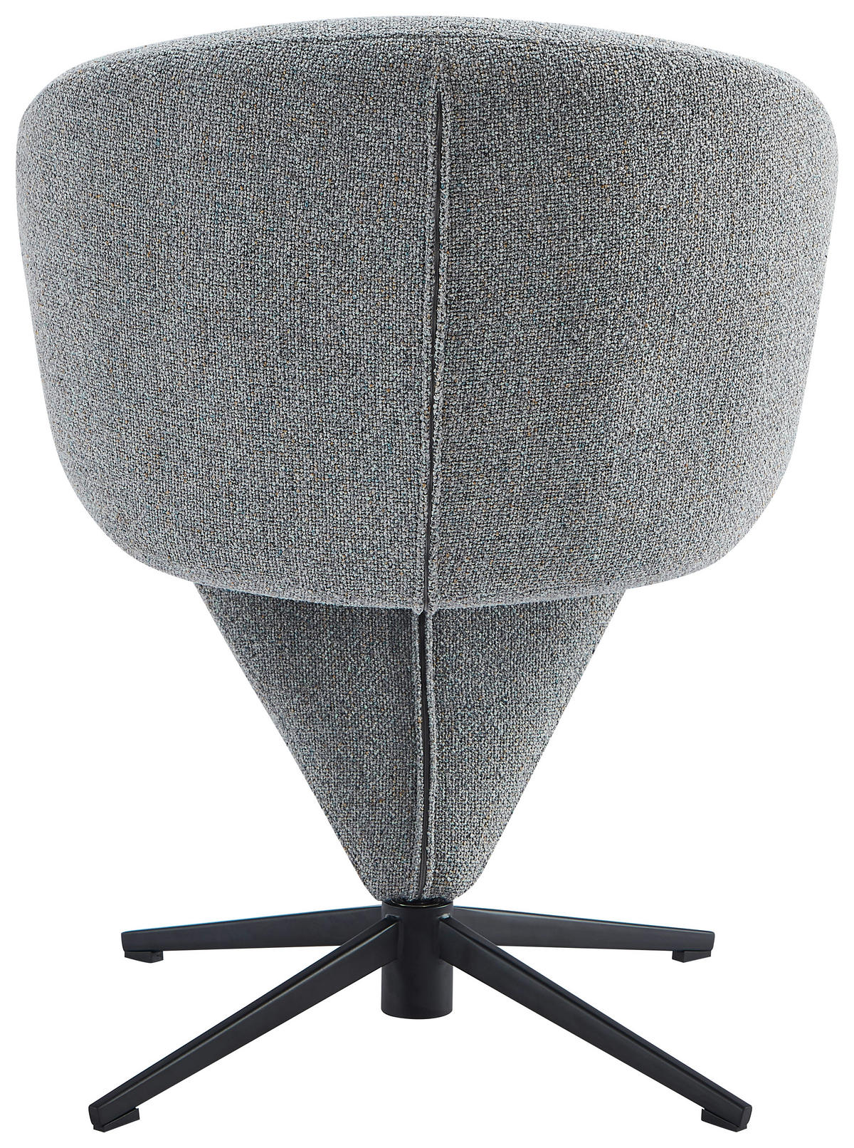 STOL MED ARMSTÖD järn linneimitation  - svart/grå, Design, metall/textil (62/82/62cm) - Moderano