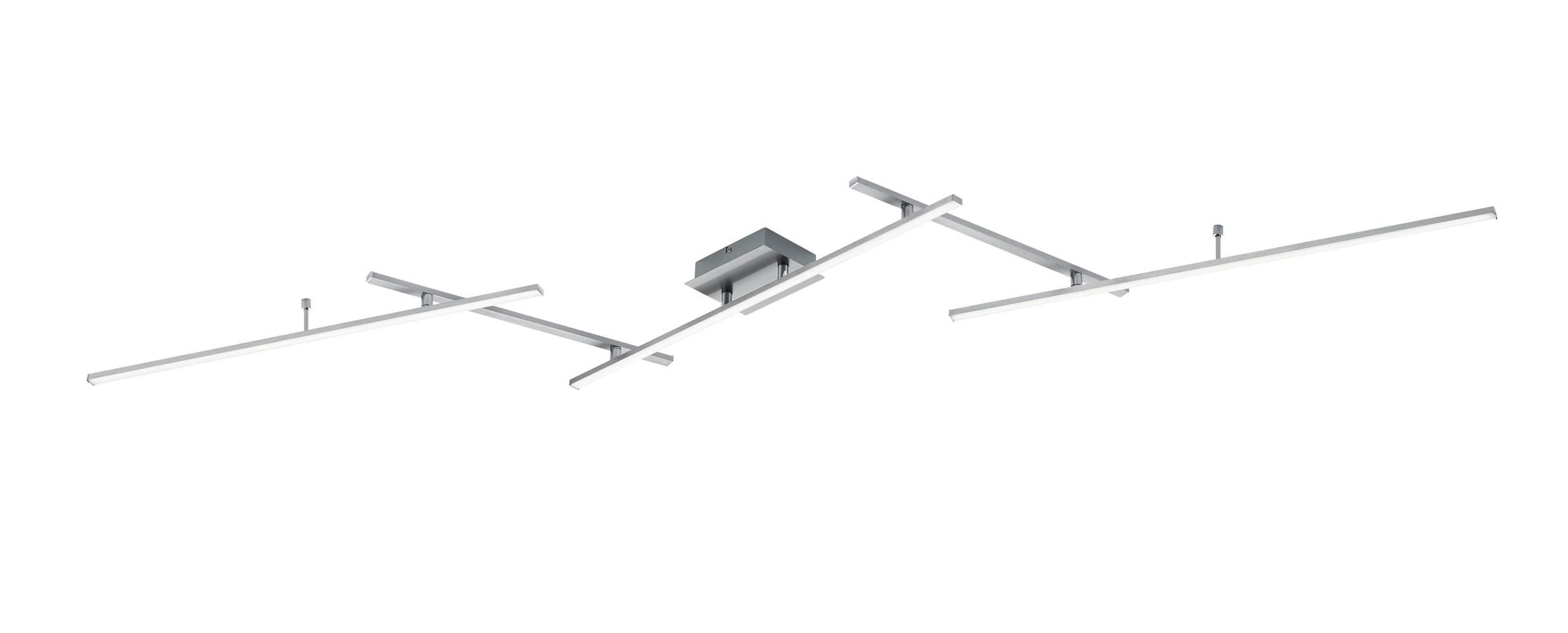LED-DECKENLEUCHTE Arvin   - Weiß/Nickelfarben, Design, Kunststoff/Metall (245/8,5/50cm) - Trio Leuchten