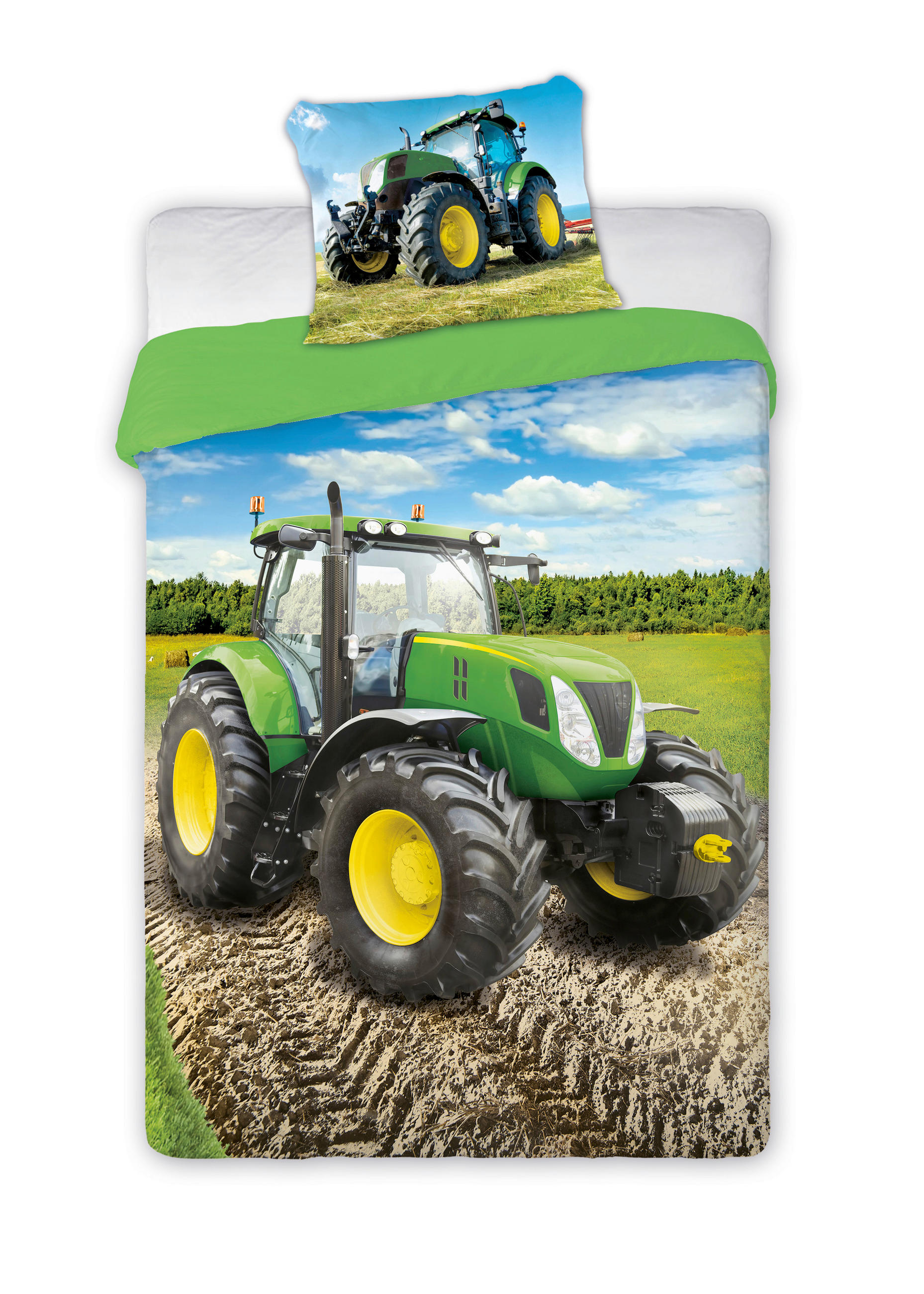 DEČJA POSTELJINA 140/200 cm renforcé tkanina zelena  - zelena, Konvencionalno, tekstil (140/200cm)