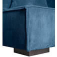 ECKSOFA Blau Cord - Blau/Braun, KONVENTIONELL, Holz/Textil (230/190cm) - Carryhome
