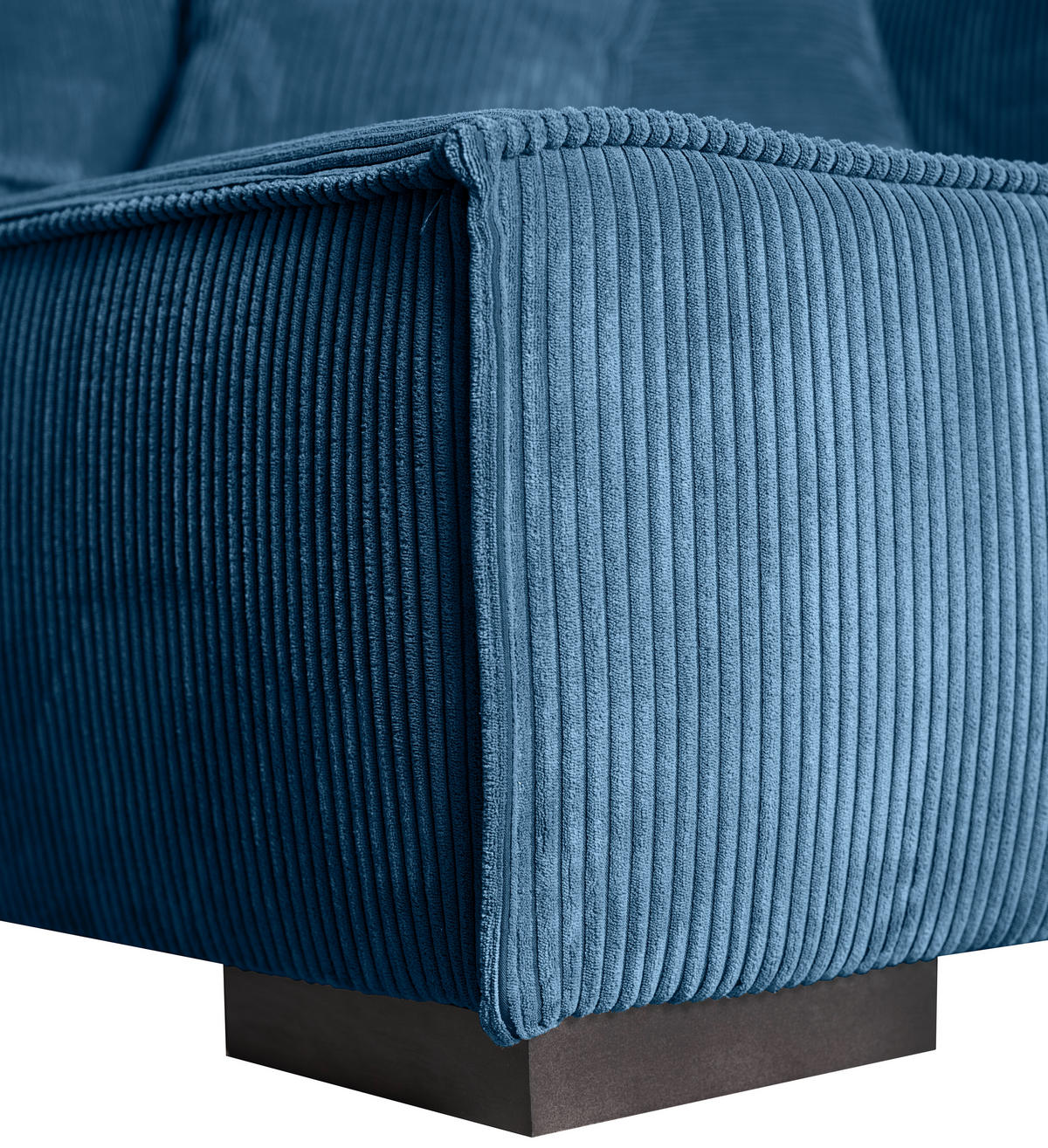 ECKSOFA in Cord Blau  - Blau/Braun, KONVENTIONELL, Holz/Textil (230/190cm) - Carryhome