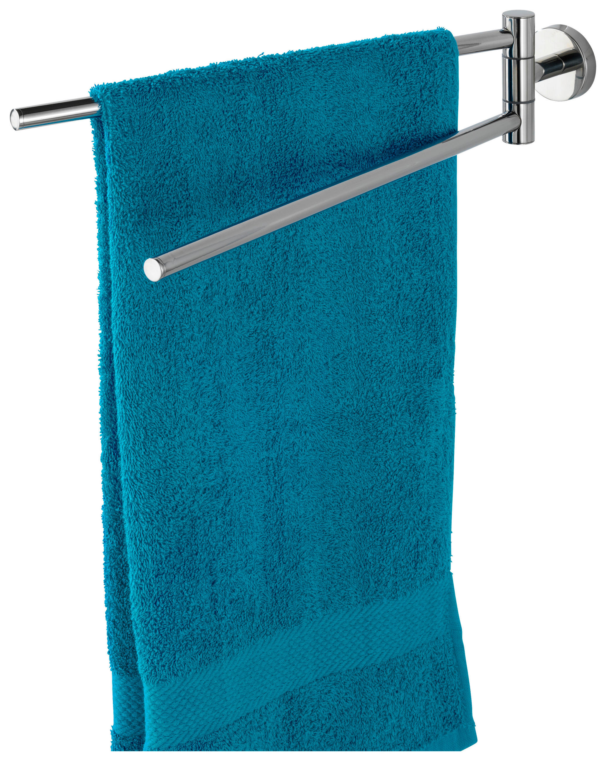 HANDTUCHHALTER Edelstahlfarben - Edelstahlfarben, Basics, Metall (5,5/9/43cm) - Wenko