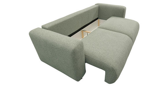 SCHLAFSOFA Flachgewebe Salbeigrün  inkl.  - Salbeigrün/Schwarz, MODERN, Kunststoff/Textil (248/94/109cm) - Carryhome