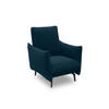 SESSEL Mikrofaser Blau    - Blau/Schwarz, Design, Textil/Metall (85/102/95cm) - MID.YOU