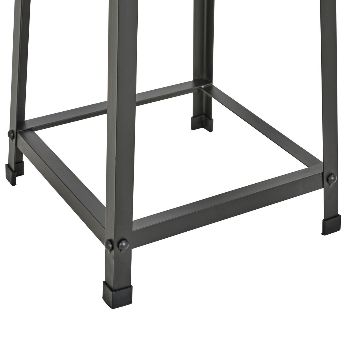 TABURET in lemn, metal culoare natur, negru  - culoare natur/negru, Lifestyle, lemn/metal (35,5/50/34cm) - Landscape