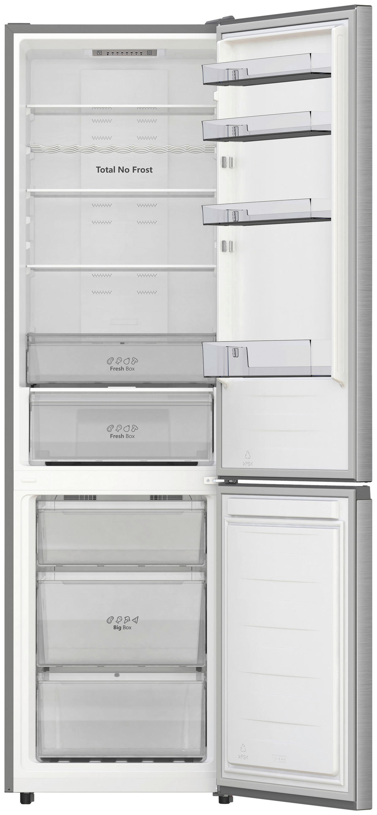 SIDE-BY-SIDE 59,5/201,7/57,9 cm RB440N4ACC  - Edelstahlfarben, Trend, Glas/Kunststoff (59,5/201,7/57,9cm) - Hisense