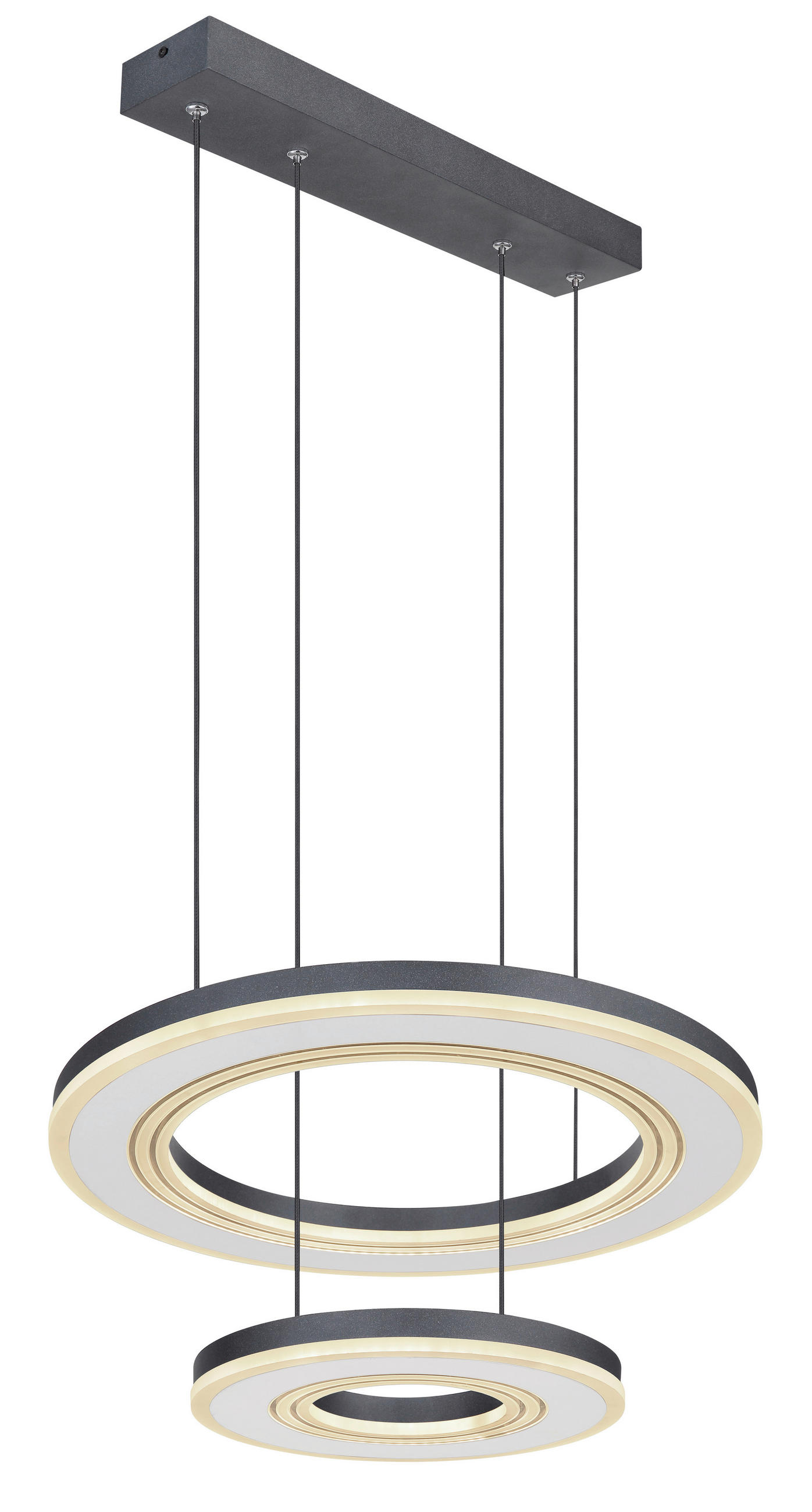 ZÁVĚSNÉ LED SVÍTIDLO, 50/120 cm  - bílá/černá, Design, kov/plast (50/120cm)