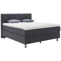 BOXSPRINGBETT 180/200 cm  in Grau  - Alufarben/Grau, KONVENTIONELL, Textil/Metall (180/200cm) - Welnova