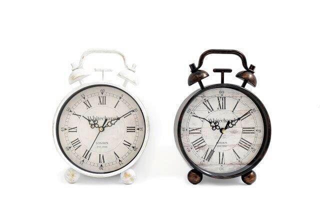 ASZTALI ÓRA 23/16/4.6 cm   - fekete/fehér, Basics, műanyag/Üveg (23/16/4.6cm)