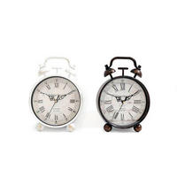 ASZTALI ÓRA 23/16/4.6 cm   - fekete/fehér, Basics, műanyag/Üveg (23/16/4.6cm)