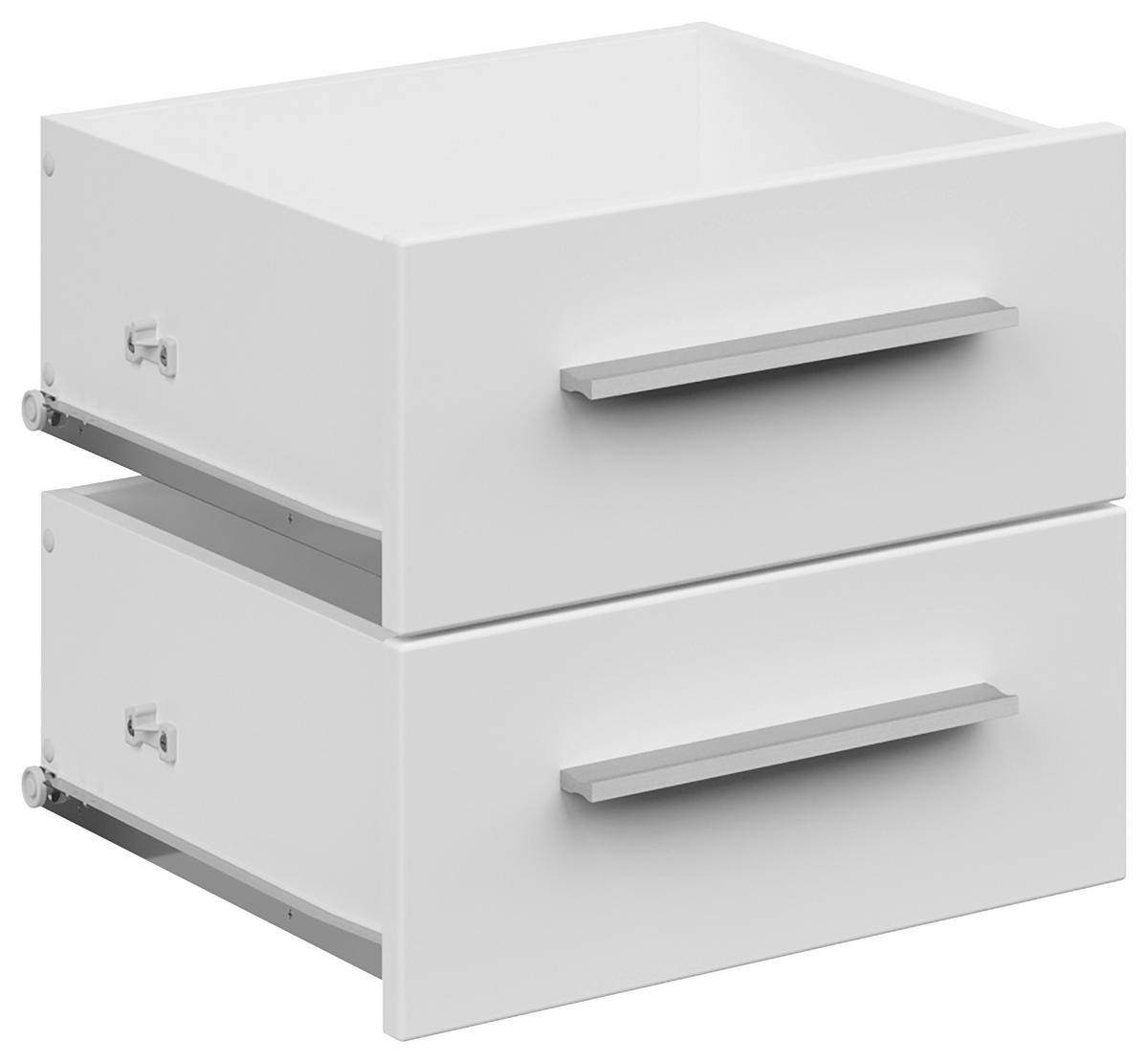 SCHUBKASTENEINSATZ 36,4/34,1/36,6 cm   - Weiß Hochglanz, KONVENTIONELL, Holzwerkstoff (36,4/34,1/36,6cm) - Voleo