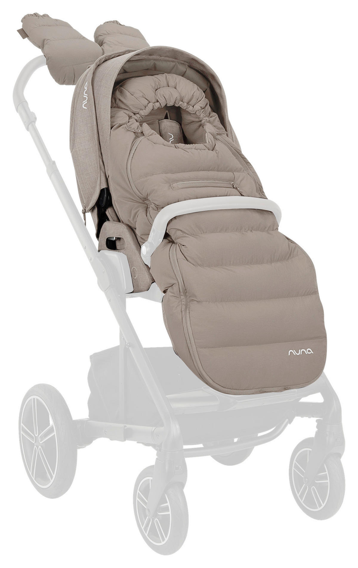 FUßSACK Winter Stroller Set  - Graubraun, Basics, Textil (99/42/14cm) - Nuna