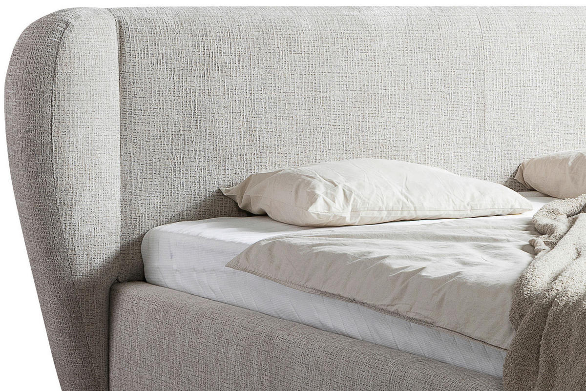 POLSTERBETT Lattenrost, Bettkasten 180/200 cm  in Beige  - Beige/Schwarzchrom, MODERN, Holz/Kunststoff (180/200cm) - MID.YOU