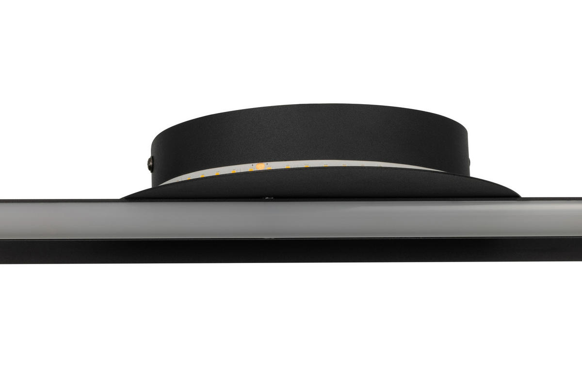 STROPNÍ LED SVÍTIDLO, 96/20/5,5 cm - černá, Basics, kov/plast (96/20/5,5cm) - Novel