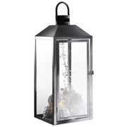 LATERNE - Klar/Schwarz, Glas/Metall (24/57/23cm) - Ambia Home