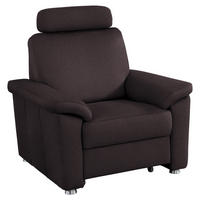 FERNSEHSESSEL in Webstoff Mokka  - Silberfarben/Mokka, KONVENTIONELL, Textil/Metall (102/91/91-159cm) - Beldomo System