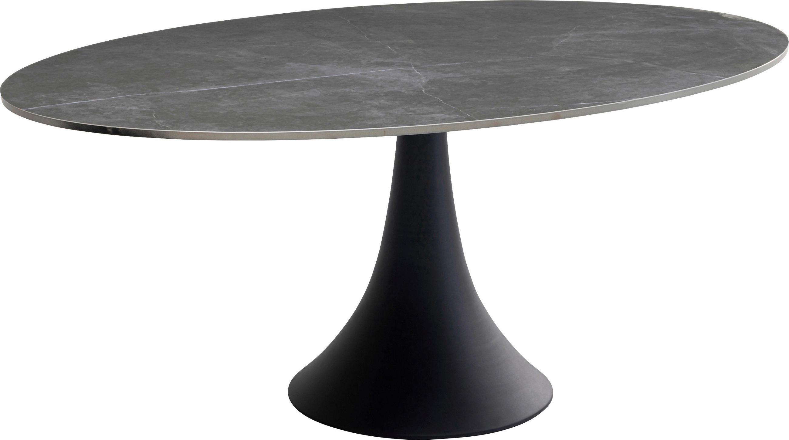 ESSTISCH in Metall, Keramik 180/120/76 cm  - Schwarz, Design, Keramik/Metall (180/120/76cm) - Kare-Design