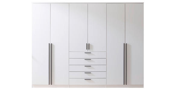 KLEIDERSCHRANK  in Weiß  - Schwarz/Weiß, KONVENTIONELL, Holzwerkstoff/Kunststoff (270/210/52cm) - Carryhome