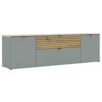 LOWBOARD  in 181/54/41 cm  - Schwarz/Eiche Artisan, MODERN, Holzwerkstoff/Metall (181/54/41cm) - Voleo