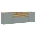 LOWBOARD  in 181/54/41 cm  - Schwarz/Eiche Artisan, MODERN, Holzwerkstoff/Metall (181/54/41cm) - Voleo