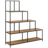 RAUMTEILER - Eichefarben/Schwarz, Trend, Holzwerkstoff/Metall (135/150/35cm)