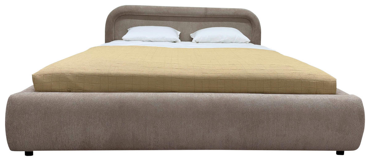 POLSTERBETT Bettkasten, Lattenrost Beige 140/200 cm  - Eichefarben/Beige, MODERN, Holz/Textil (140/200cm) - Livetastic