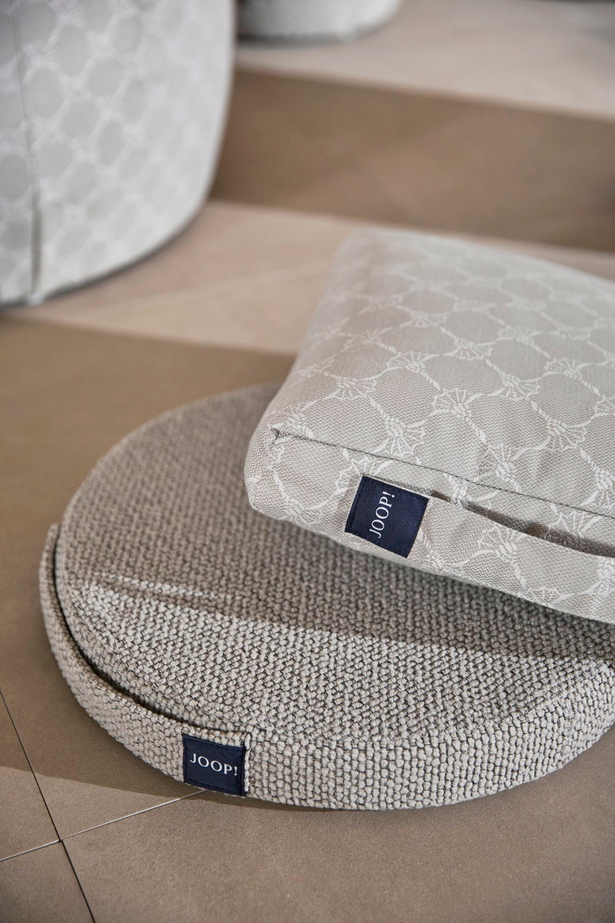 OUTDOOR-KISSEN  - Sandfarben, Design, Textil (40/40cm) - Joop!