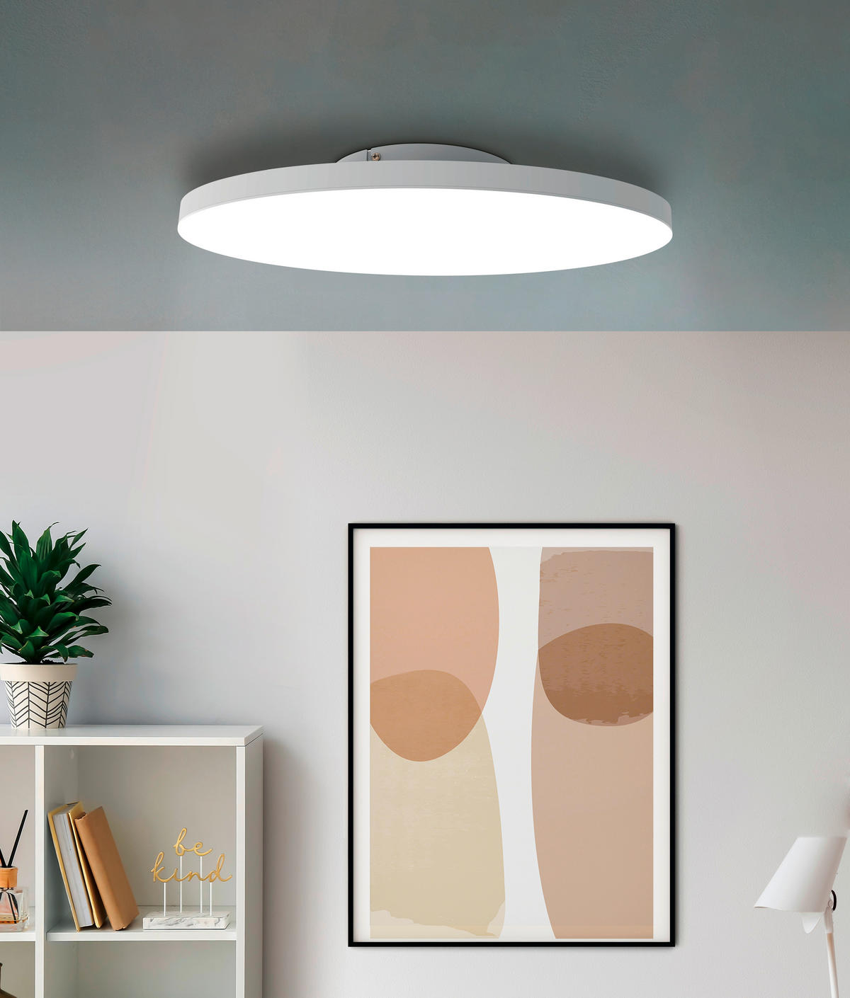 LED-DECKENLEUCHTE 60/6 cm    - Weiß, Design, Kunststoff/Metall (60/6cm)