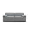 3-SITZER-SOFA  in Webstoff Silberfarben  - Chromfarben/Silberfarben, KONVENTIONELL, Textil/Metall (190/72/80cm) - MID.YOU