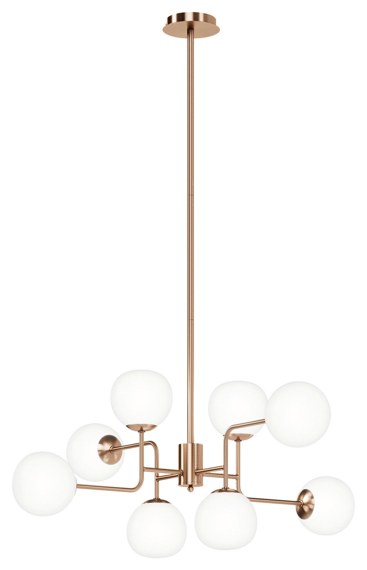 KRONLEUCHTER 96/26,5/57 cm   - Messingfarben, Trend, Glas/Metall (96/26,5/57cm) - MAYTONI