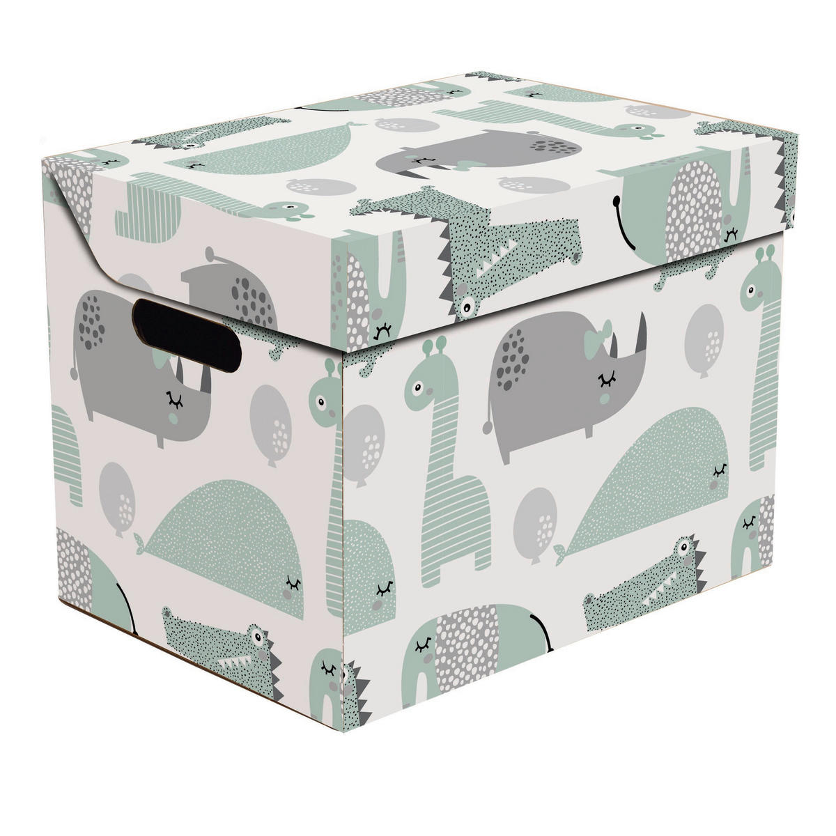 ÚLOŽNÝ BOX, karton - šedá/bílá, Basics, karton (34/25/26cm) - My Baby Lou