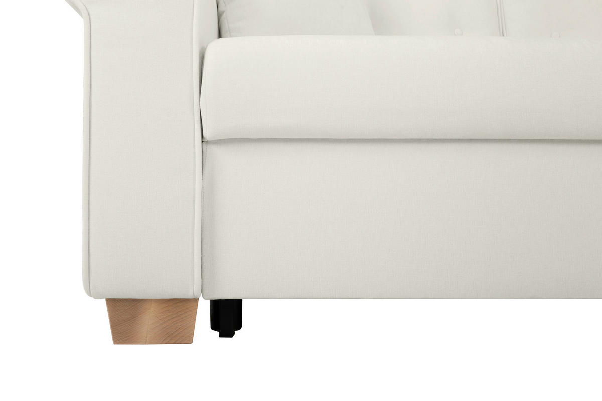 SCHLAFSOFA in Chenille Hellgrau  - Buchefarben/Hellgrau, Design, Holz/Textil (240/94/98cm) - MID.YOU