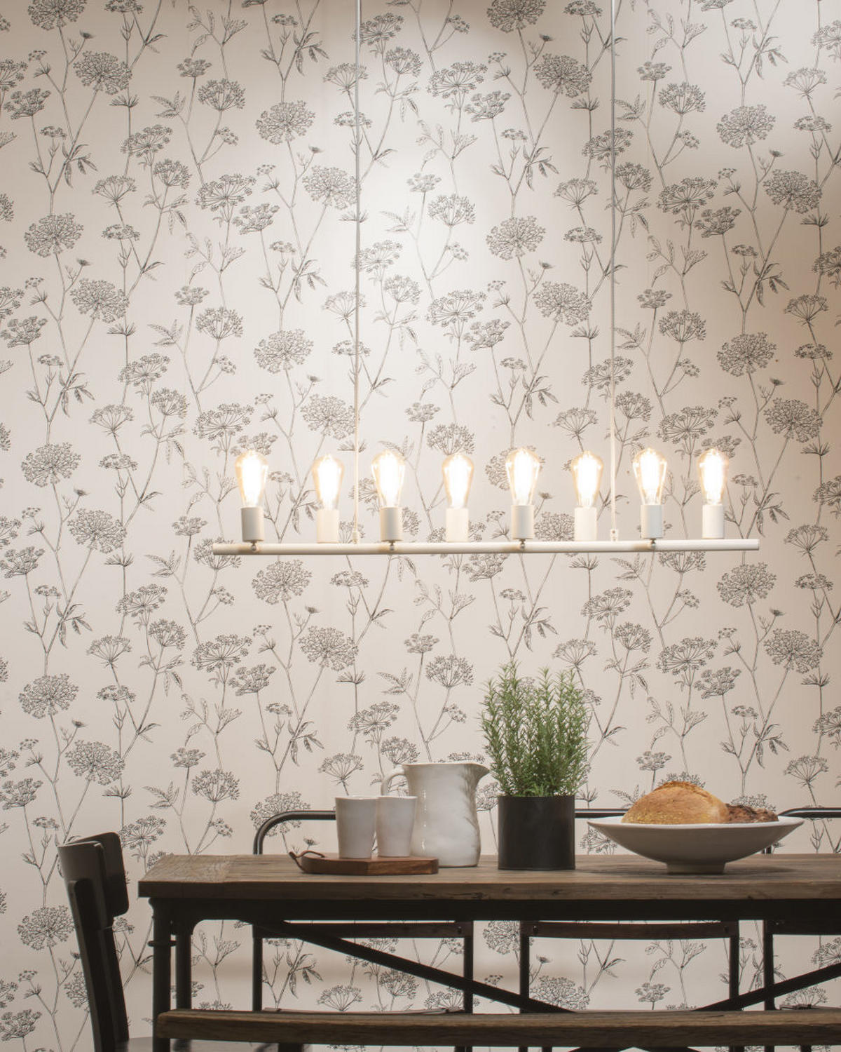 HÄNGELEUCHTE 105/28/28-175 cm  - Weiß, Design, Metall (105/28/28-175cm) - It's about Romi