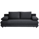SCHLAFSOFA Taras  mit Stoffauswahl Webstoff Dunkelgrau  - Dunkelgrau/Schwarz, Design, Kunststoff/Textil (197/77/81cm) - Xora