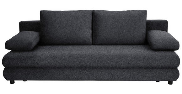 SCHLAFSOFA Taras  mit Stoffauswahl Webstoff Dunkelgrau  - Dunkelgrau/Schwarz, Design, Kunststoff/Textil (197/77/81cm) - Xora
