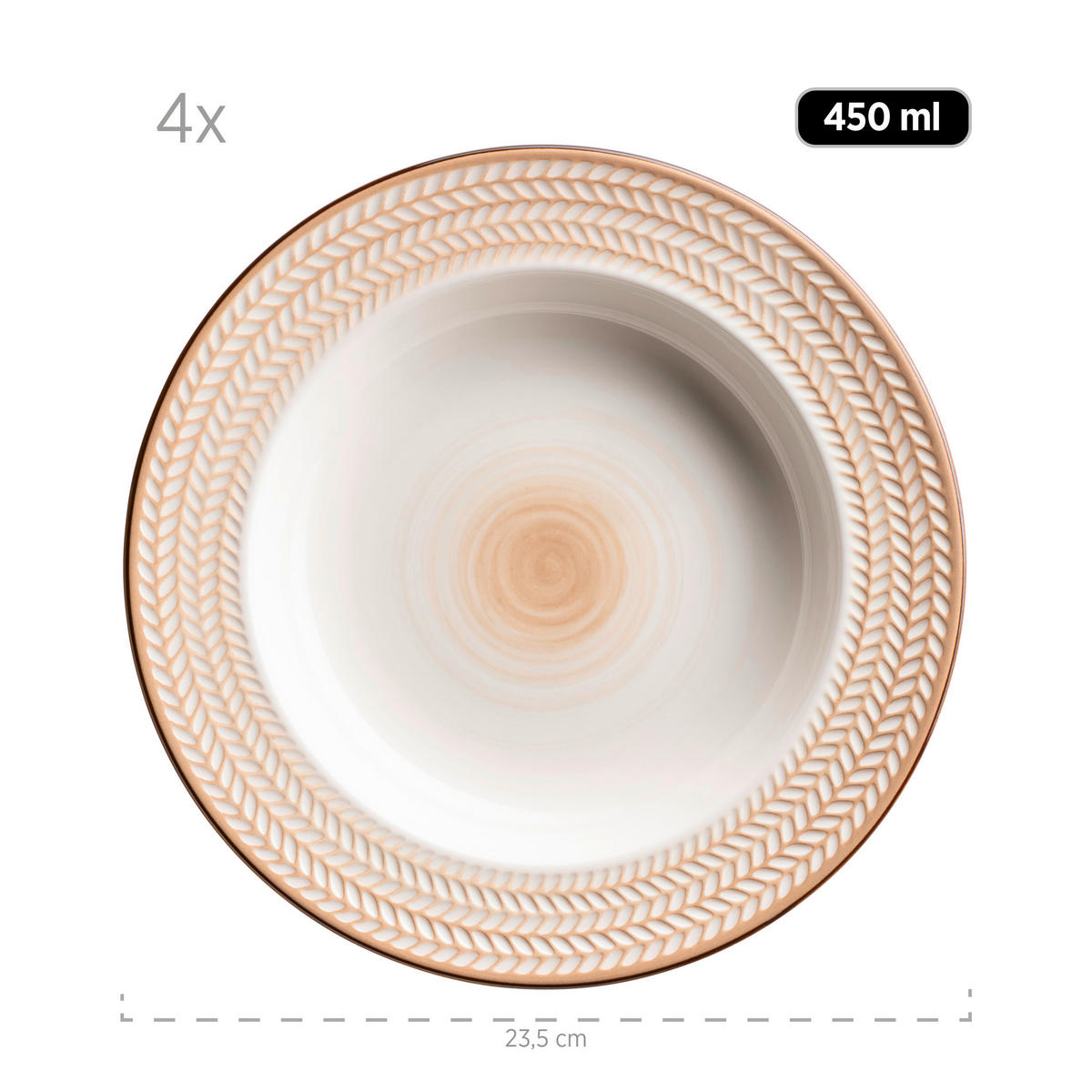 TAFELSERVICE Weiß Prospero 8-teilig  - Weiß, Basics, Keramik (30,5/30,5/22cm) - Mäser