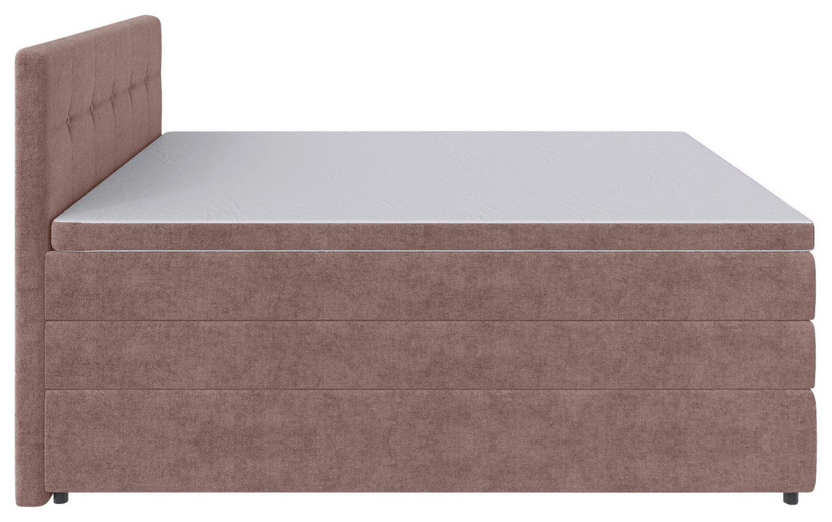 BOXSPRINGBETT 160/200 cm  in Hellrot  - Hellrot/Schwarz, KONVENTIONELL, Kunststoff/Textil (160/200cm) - Carryhome