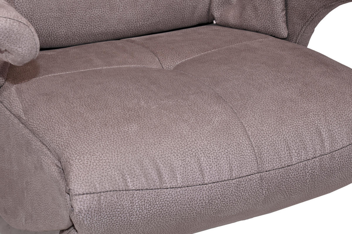 CHEFSESSEL Webstoff Grau, Alufarben  - Alufarben/Grau, Design, Textil/Metall (78/115-122/81cm) - Novel