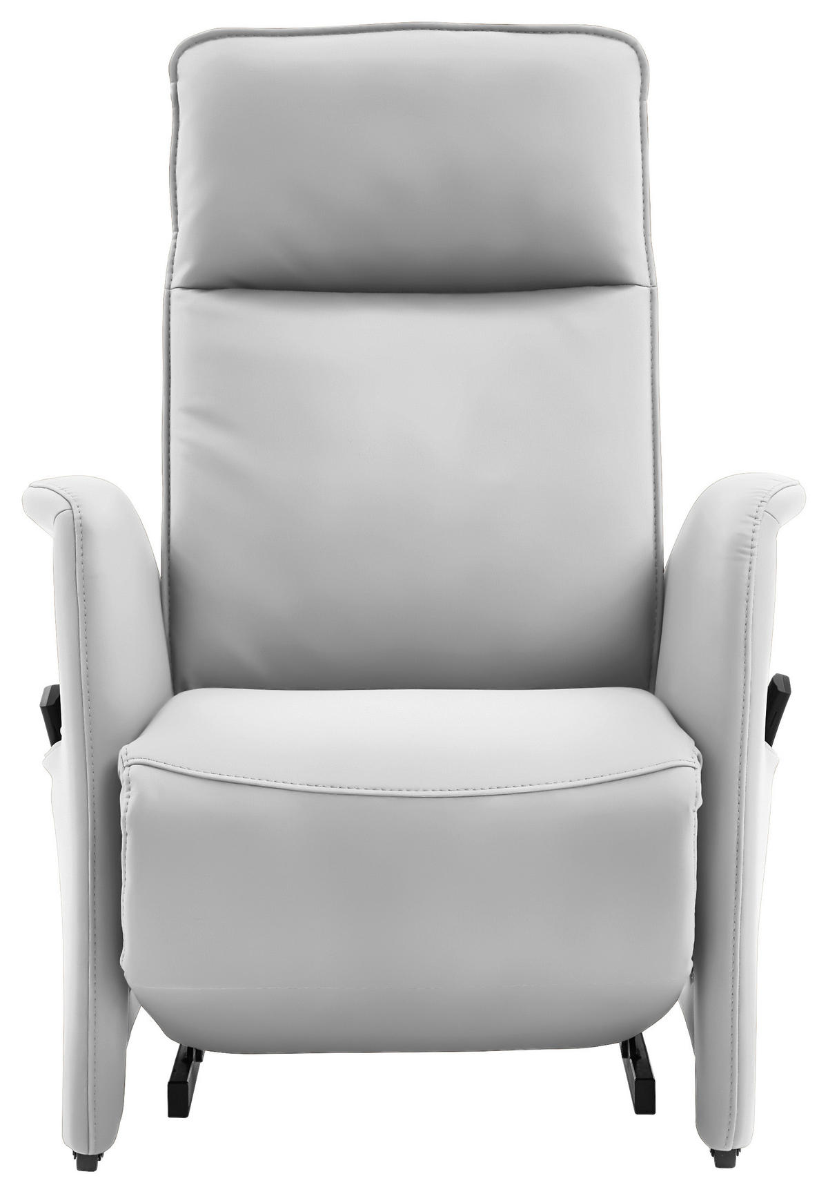 FERNSEHSESSEL in Weiss  - Weiss/Schwarz, Design, Leder/Kunststoff (79/114/87-176cm) - Valdera