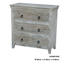 KOMMODE Mangoholz massiv Weiß - Schwarz/Weiß, Trend, Holz/Metall (89/89/40cm) - Ambia Home