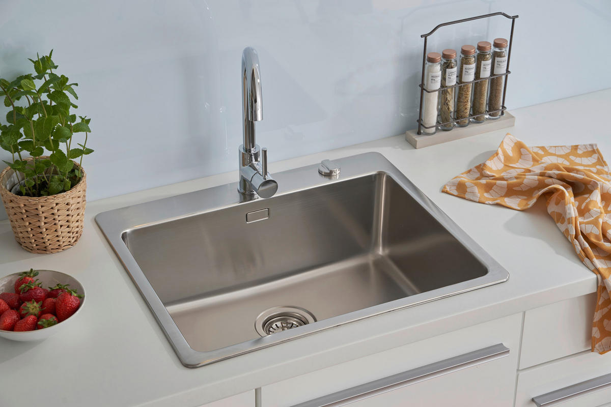 SPÜLE 1720CHICAGO60X50  - Edelstahlfarben, Trend, Metall (60/22,8/50cm) - Respekta