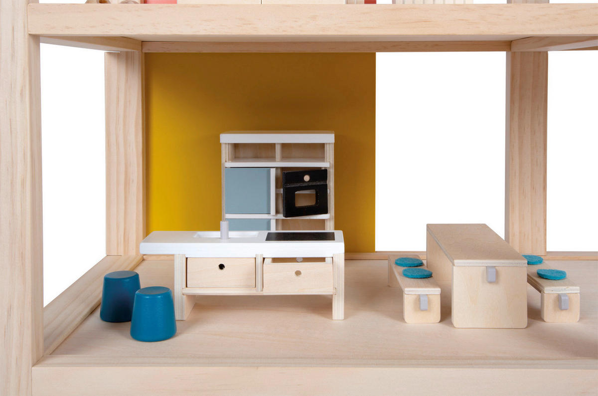 PUPPENHAUS - Multicolor, Basics, Holz (67/67/30cm) - small foot